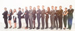 © ASDF - large business team standing arms crossed in front
