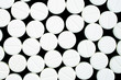 © SecondSide - white round tablets painkiller copy space, black background, selective focus