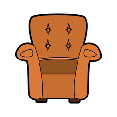 Wall Mural - Armchair furniture isolated icon vector illustration graphic design