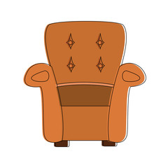 Wall Mural - Armchair furniture isolated icon vector illustration graphic design