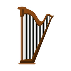 Poster - Harp musical instrument icon vector illustration graphic design