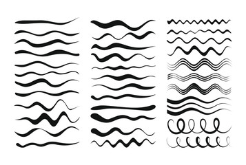 Vector set of art brushes for illustrations. The brushes used are included in the paintbrush palette