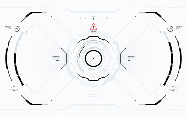 Sci-Fi Concept of Future Vector HUD Interface Scree. Virtual Reality View Display. Hologram Technology