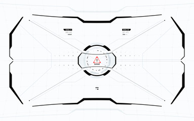 Sci-Fi Concept of Future Vector HUD Interface Scree. Virtual Reality View Display. Hologram Technology