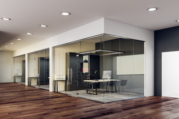 Poster - Modern glass office interior