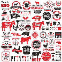 Wall Mural - restaurant retro vector logo for banner