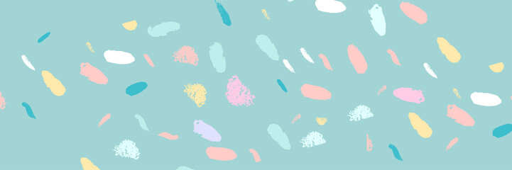 Trendy Header Design with different hand drawn shapes and textures. Cute social media backdrop for advertising, web design, posters, invitations, greeting cards, birthday or anniversary.