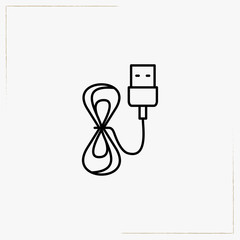 charge plug line icon