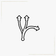 fork in the road line icon