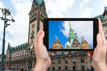 Sticker - tourist photographs Rathaus (Town Hall) in Hamburg