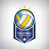 Volleyball championship logo