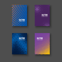 Poster - minimal covers design. geometric patterns set. minimalistic identity template. colorful halftone gra
