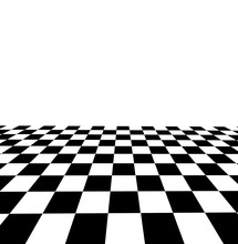 Black And White Checker. 3d Rendered Image