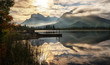 Autumn morning sun on the Vermilion Lakes Scenic Drive in Banff National Park