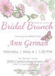Bridal Shower Bridal brunch Invitation vector template with Flowers and butterfly in floral style