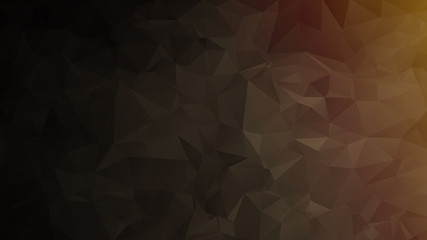 Wall Mural - Abstract low poly background of triangles in Gold, black, yellow colors. Substrate for design. 16:9