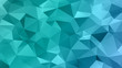 Abstract low poly background of triangles in Cold, azure, ice, winter colors. Substrate for design. 16:9