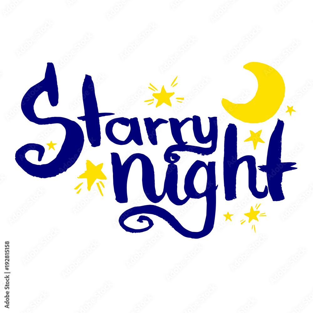 Starry Night Lettering