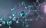 Fototapeta  - Science background with molecule or atom