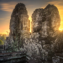 Ancient Temple Bayon Angkor Siem Reap, Cambodia