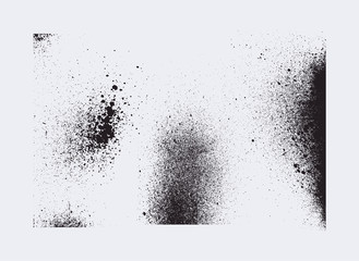 Vector set of splash stains textures. Monochrome abstract vector grunge textures.