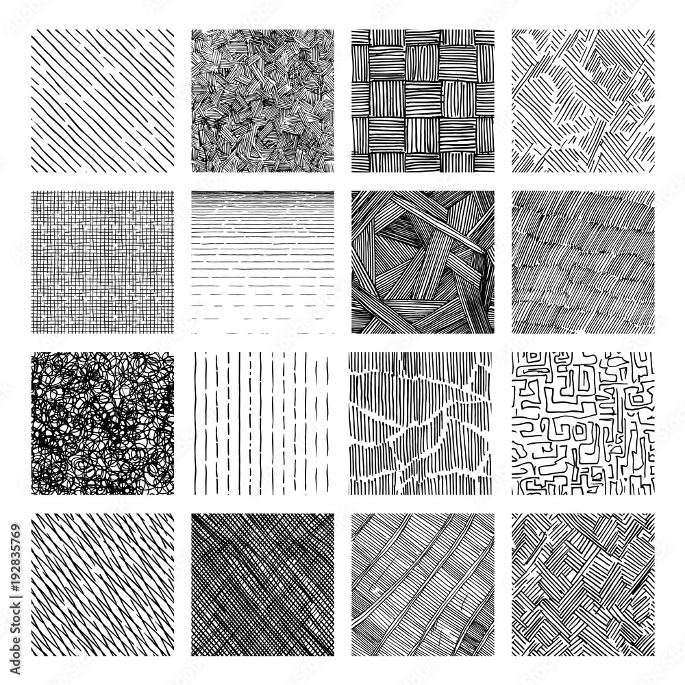 Seamless pattern of rough hatching grunge texture Stock Vector | Adobe ...