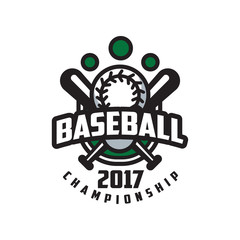 Wall Mural - Baseball championship 2017 logo template