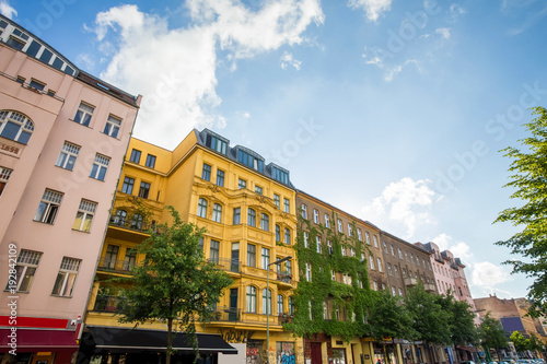 Plakat berlin kreuzberg kolorowe budynki