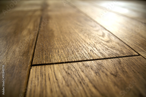 Fotografía Natural brown texture wooden parquet floor boards