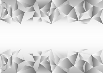 Poster - Gray White Polygonal Background, Creative Design Templates