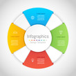 © Thanaporn - Infographic design elements for your business data with 4 options, parts, steps, timelines or processes. Vector Illustration.