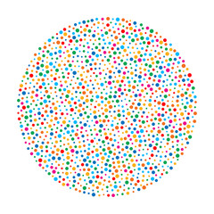 Wall Mural - rainbow color bright abstract halftone circle design element. vector illustration.