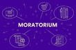 Business illustration showing the concept of moratorium