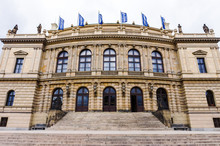 Rudolfiunum Concert Halls On Jan Palach Square In Prague, Czech Republic. The Czech Philharmonic Orchestra.
