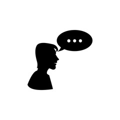 Poster - human talk icon. Сommunication element icon. Premium quality graphic design. Signs and symbols collection icon for websites, web design, mobile app