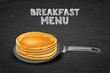 Tasty pancakes with honey or maple syrup on pan, vector realistic illustration. Design for breakfast dessert menu, cafe, restaurant. Morning recipe concept.