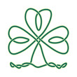 Vector imitation of celtic knotwork: clover or shamrock endless knot as design element for St. Patricks day. Shamrock knot is great also as irish symbol of luck, win and success.