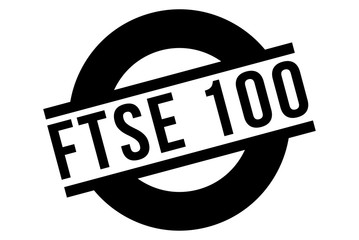 Wall Mural - FTSE 100 stamp. Typographic sign, stamp or logo