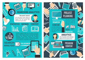 Poster - Web analytic infographic design
