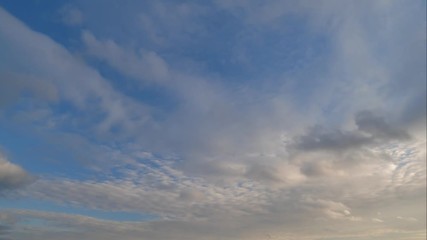 Poster - Sunset clouds timelapse motion nature composition.
