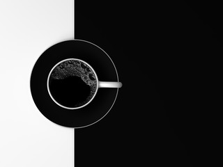 Black coffee minimal concept