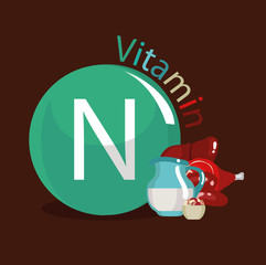 Wall Mural - Vitamin N (thiotic acid).