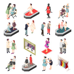 Sticker - Fashion Industry Isometric Icons