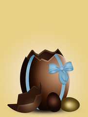 Sticker - illustration of Easter chocolate egg