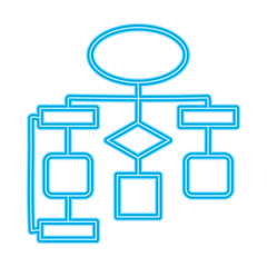 Poster - diagram flow chart connection empty vector illustration