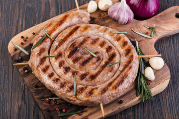 Wall Mural - Grilled sausages