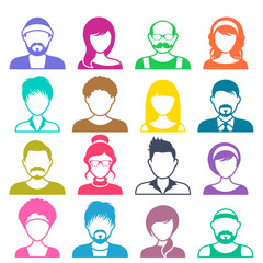 Canvas Print - Colorful vector avatar icons