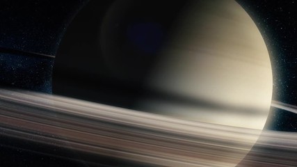 Poster - Saturn - planets of the Solar system in high quality. Science wallpaper