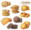 © annzabella - Cookies. Set of cartoon vector food icons