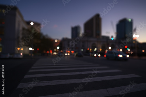 Zdjęcie XXL San Francisco ulice z niewyraźne tło w nocy